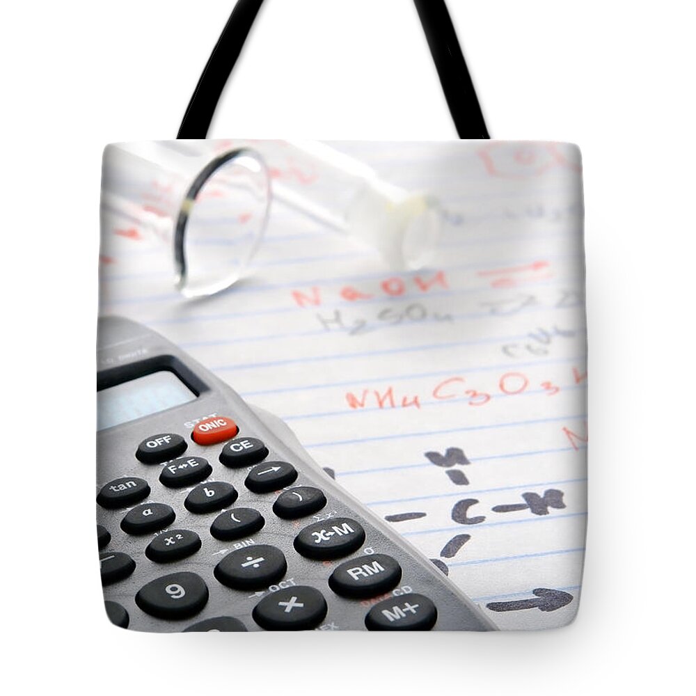Chemical Tote Bag featuring the photograph Scientific Experiment in Science Research Lab #20 by Science Research Lab