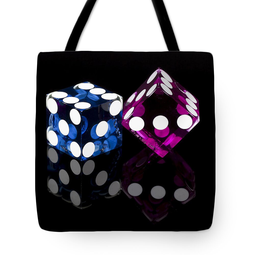 Dice Tote Bag featuring the photograph Colorful Dice by Raul Rodriguez