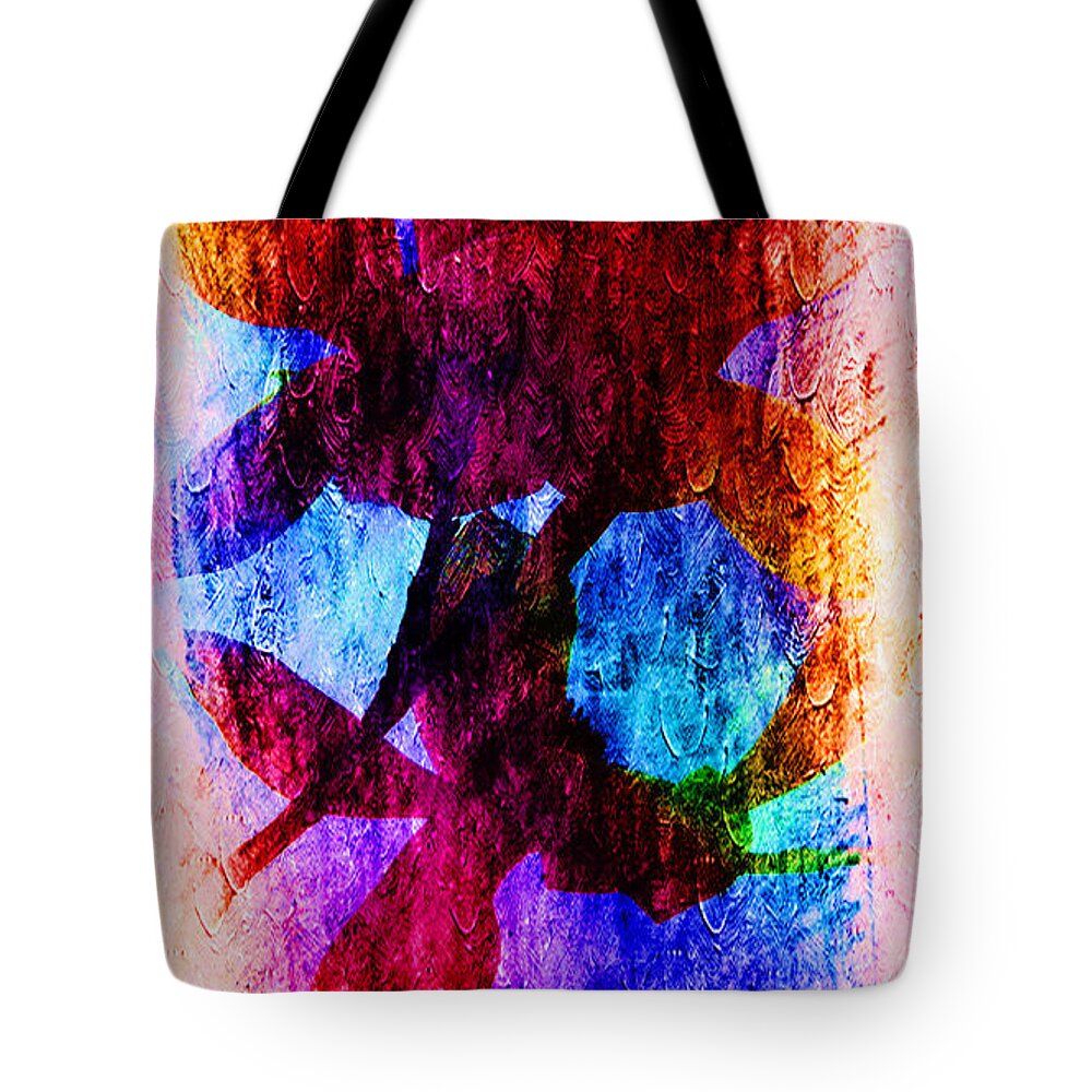 Flower Tote Bag featuring the painting Magnolia in Abstract #2 by Xueyin Chen