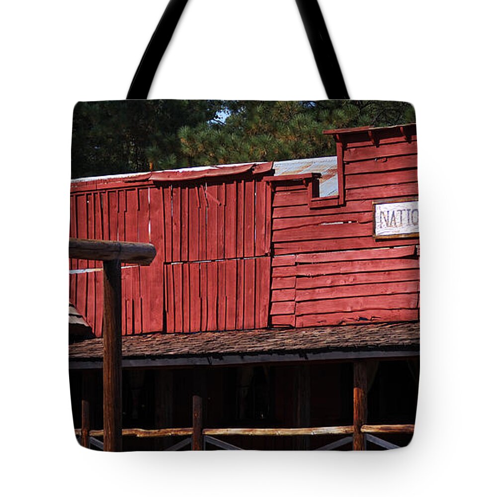 Mormon Tote Bag featuring the photograph 23416 Mormon Village National Bank by Jerry Sodorff
