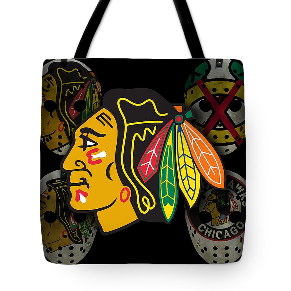 Chicago Blackhawks 2013 Stanley Cup Champions Art Tote Bag by Joe Hamilton  - Pixels Merch