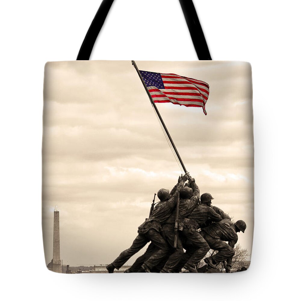 America Tote Bag featuring the photograph America #3 by Mitch Cat