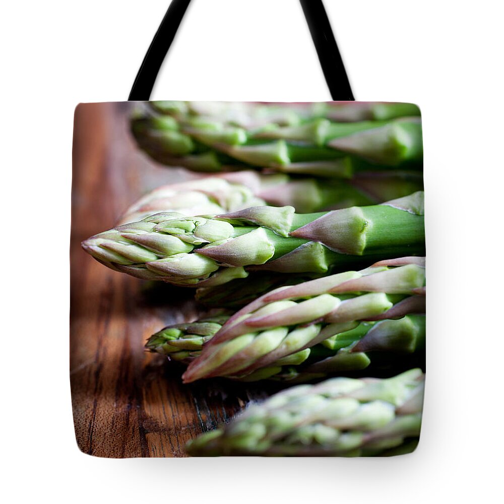 Asparagus Tote Bag featuring the photograph Asparagus #3 by Kati Finell