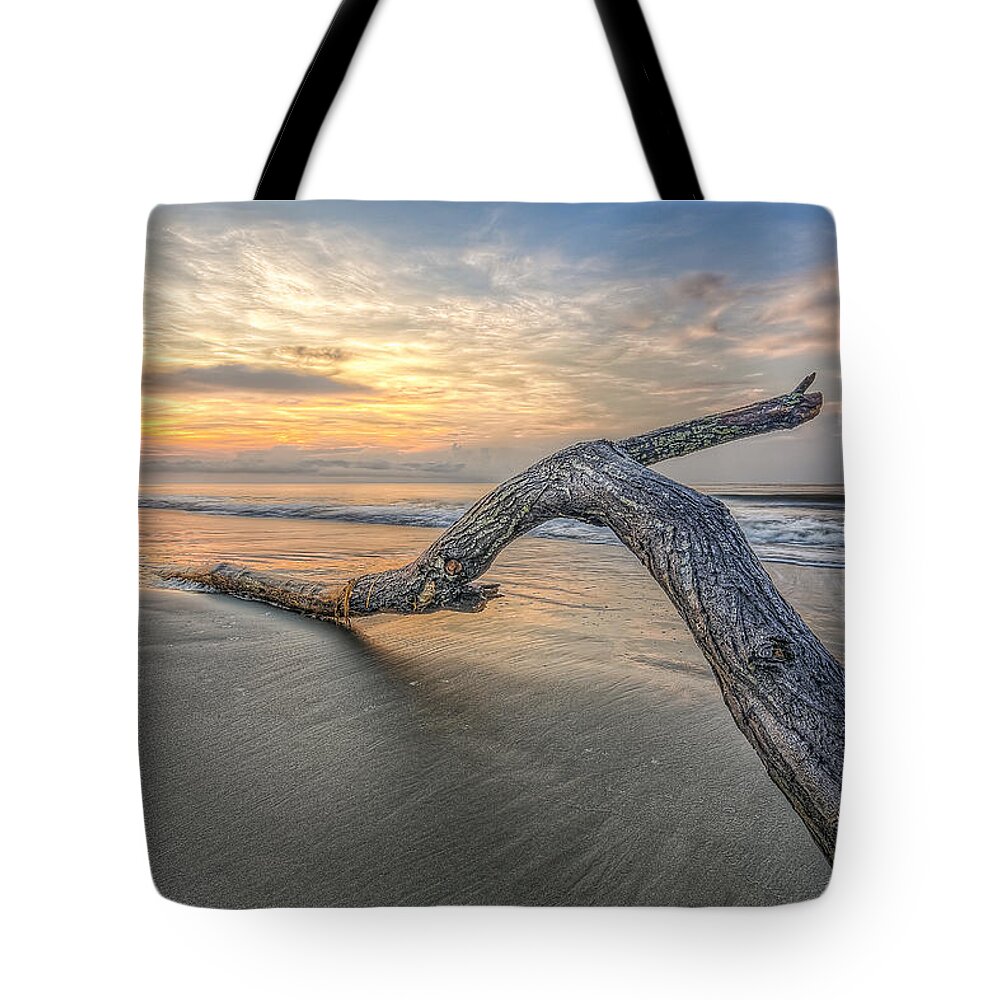 Abstract Tote Bag featuring the photograph Bough in Ocean #3 by Peter Lakomy
