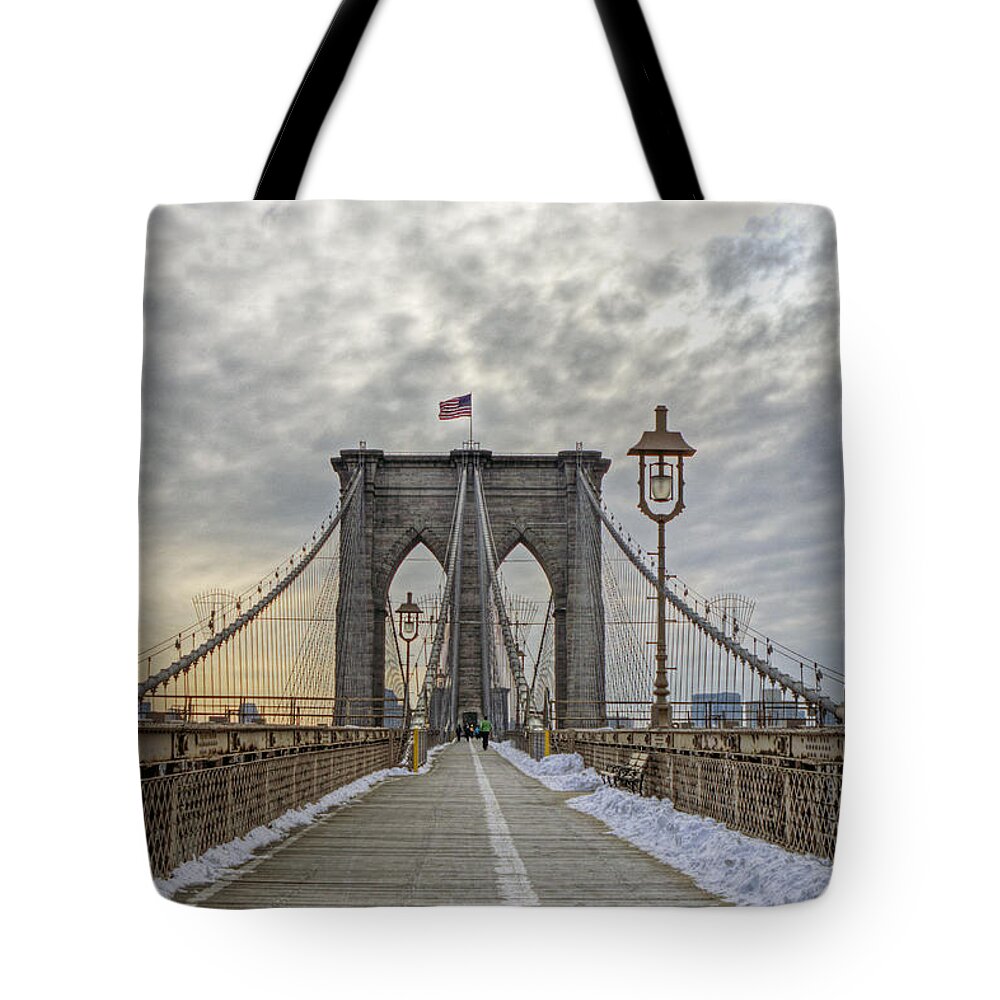 Brooklyn Bridge Tote Bag featuring the photograph Brooklyn Bridge #3 by Jerry Gammon