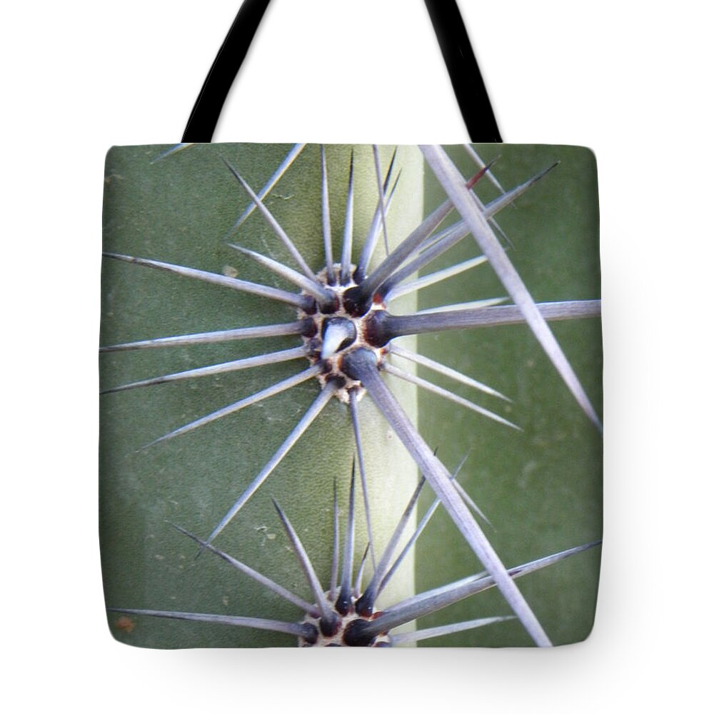 Cactus Tote Bag featuring the photograph Cactus Thorns #3 by Deb Halloran