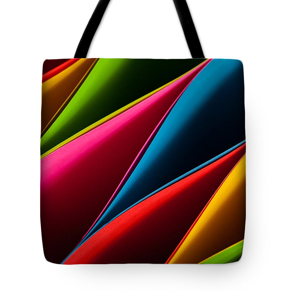 Color Paper Tote Bag featuring the photograph Colorful Abstract #3 by Raul Rodriguez