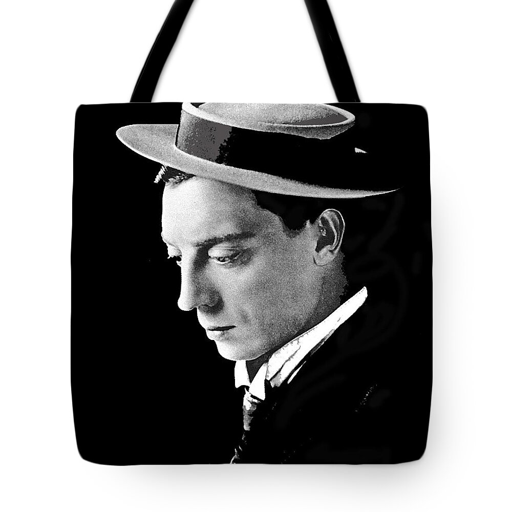 Film Homage Melbourne Spurr Buster Keaton C.1921 Color Added 2012 Tote Bag featuring the photograph Film Homage Melbourne Spurr Buster Keaton C.1921 Color Added 2012 #4 by David Lee Guss