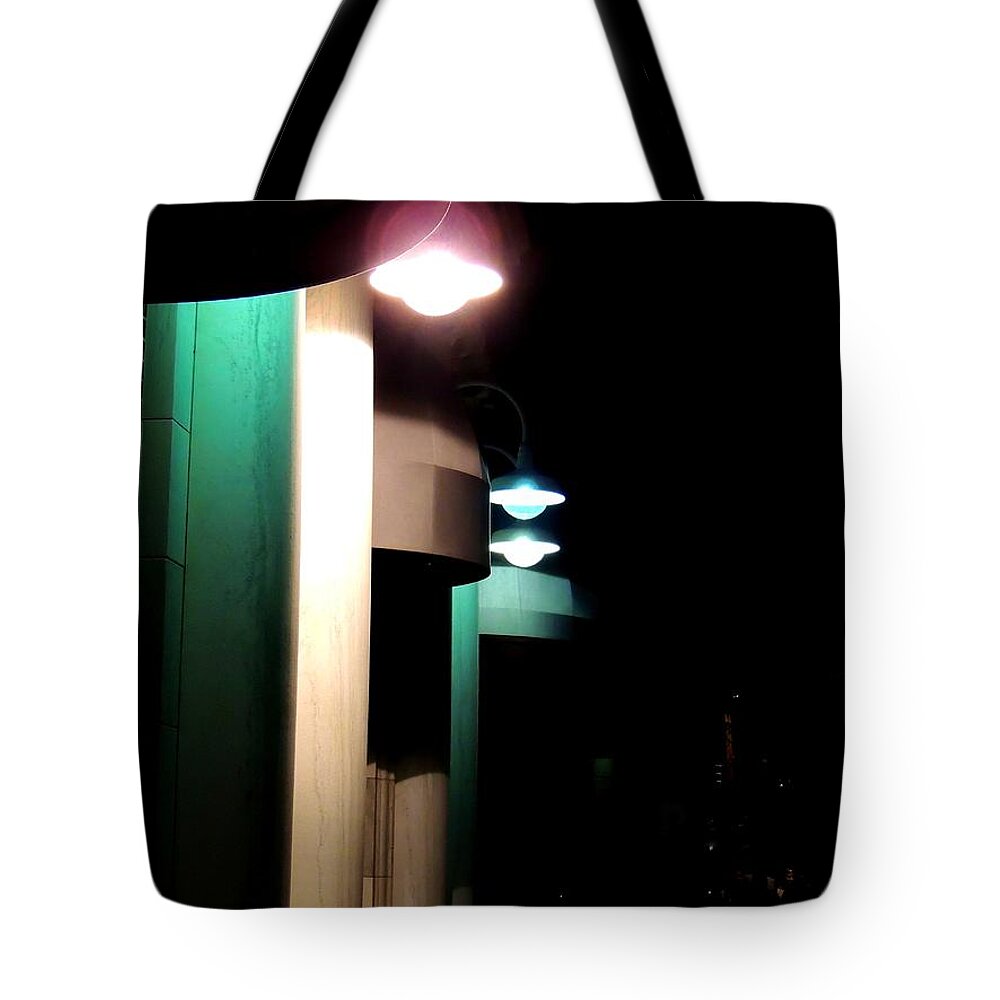Design Tote Bag featuring the photograph Night Lights by Marcia Lee Jones