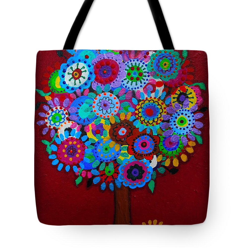 Tree Tote Bag featuring the painting Tree Of Hope #3 by Pristine Cartera Turkus