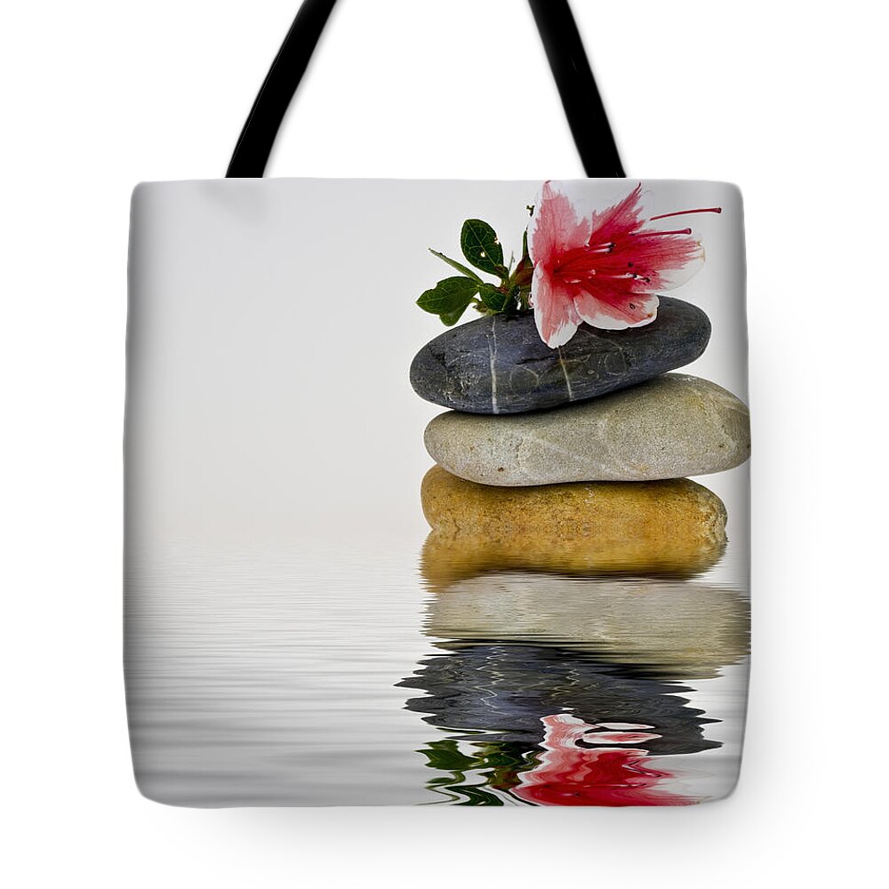 Spa Tote Bag featuring the photograph Zen stones #2 by Paulo Goncalves