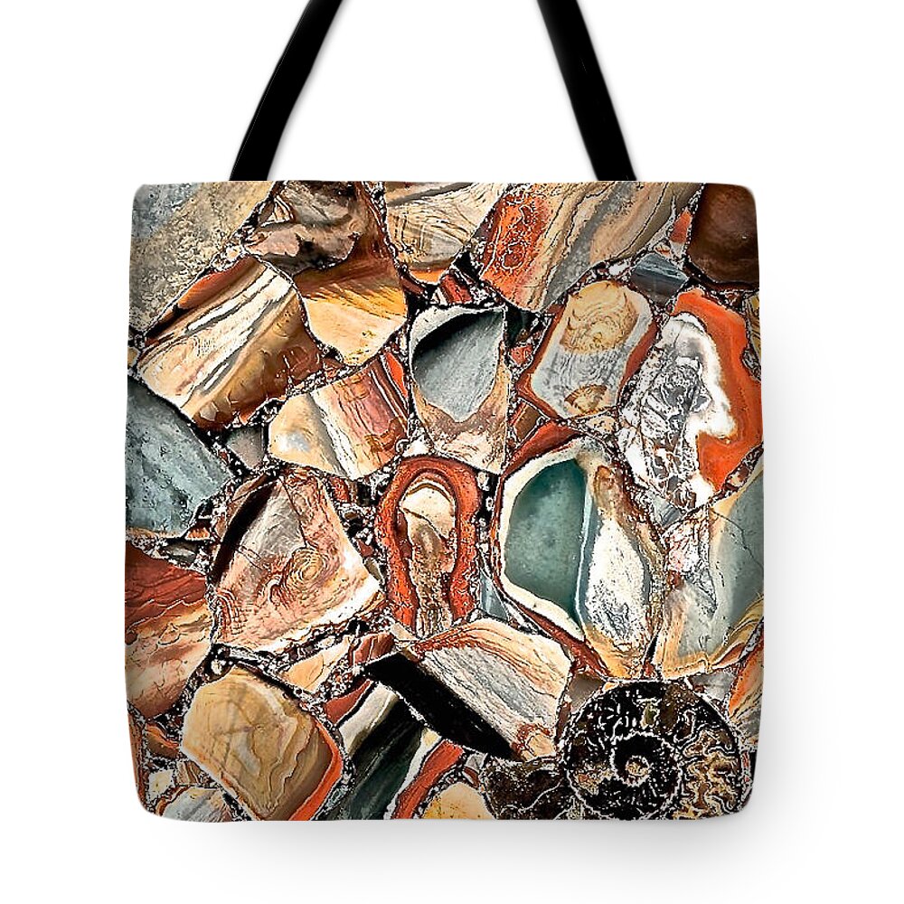Ammonite Tote Bag featuring the photograph Memories Of The Grand Canyon by Debra Amerson