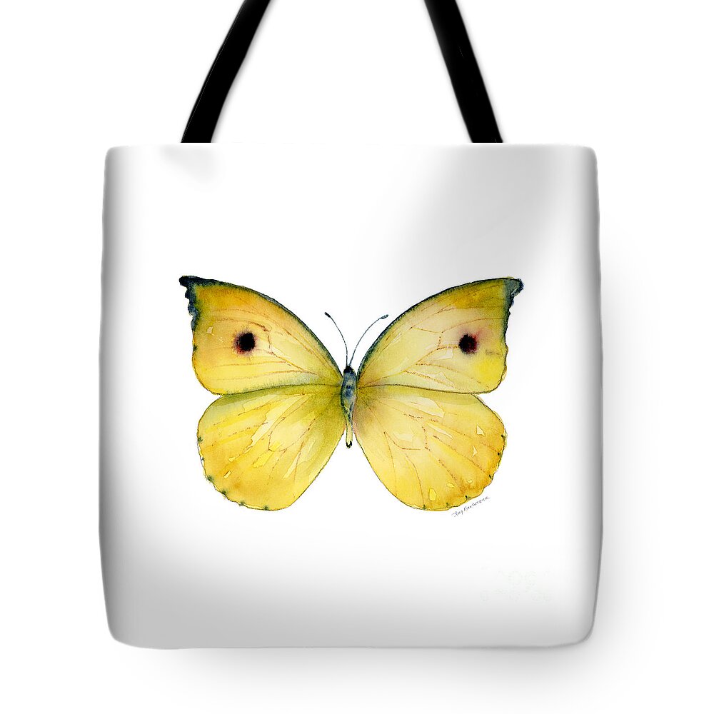 Dercas Tote Bag featuring the painting 32 Dercas Lycorias Butterfly by Amy Kirkpatrick