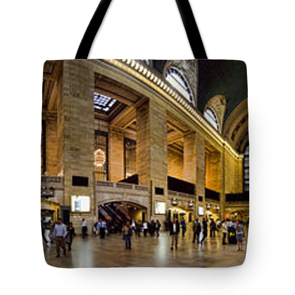 Panoramic Tote Bag featuring the photograph 360 Panorama of Grand Central Terminal by David Smith