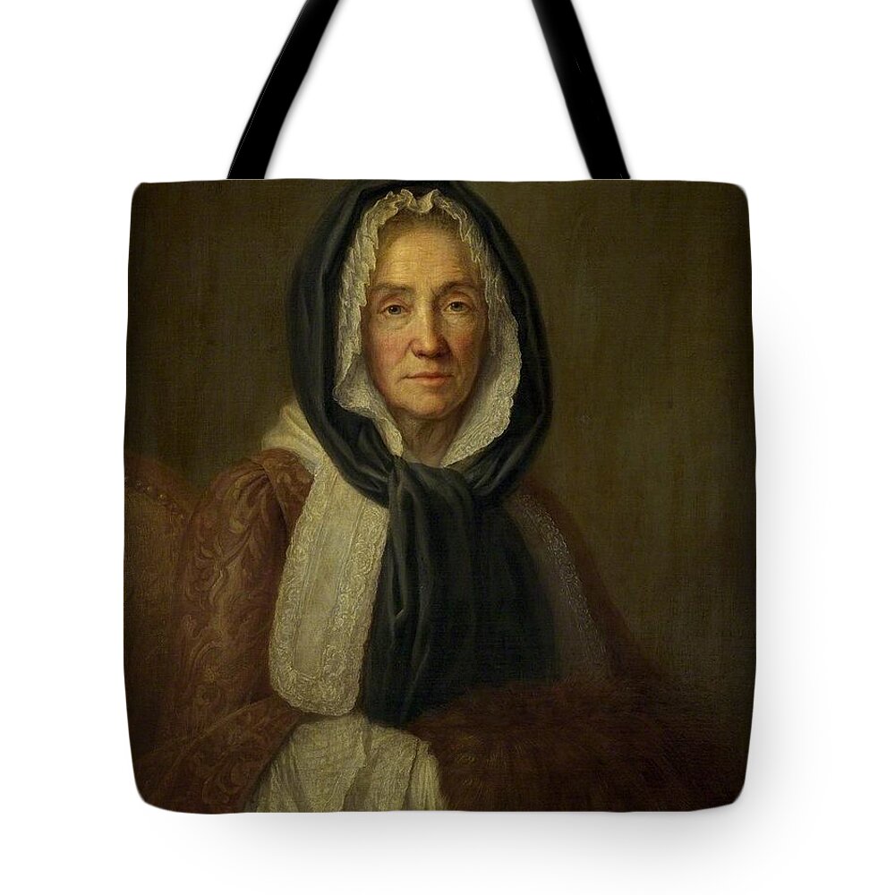 Oswald Achenbach Tote Bag featuring the painting The Fontana Di S Lucia In Naples by MotionAge Designs