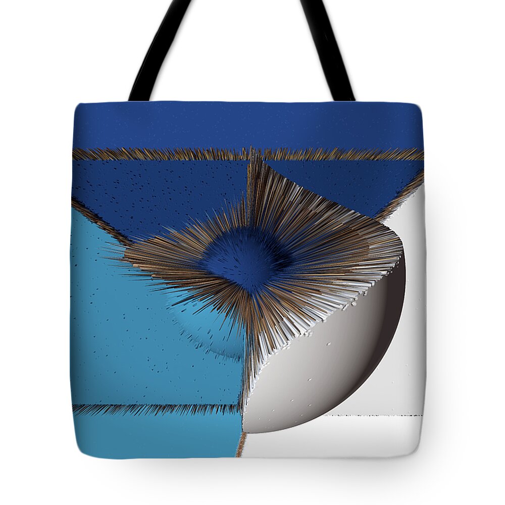 3d Tote Bag featuring the digital art 3D Abstract 19 by Angelina Tamez