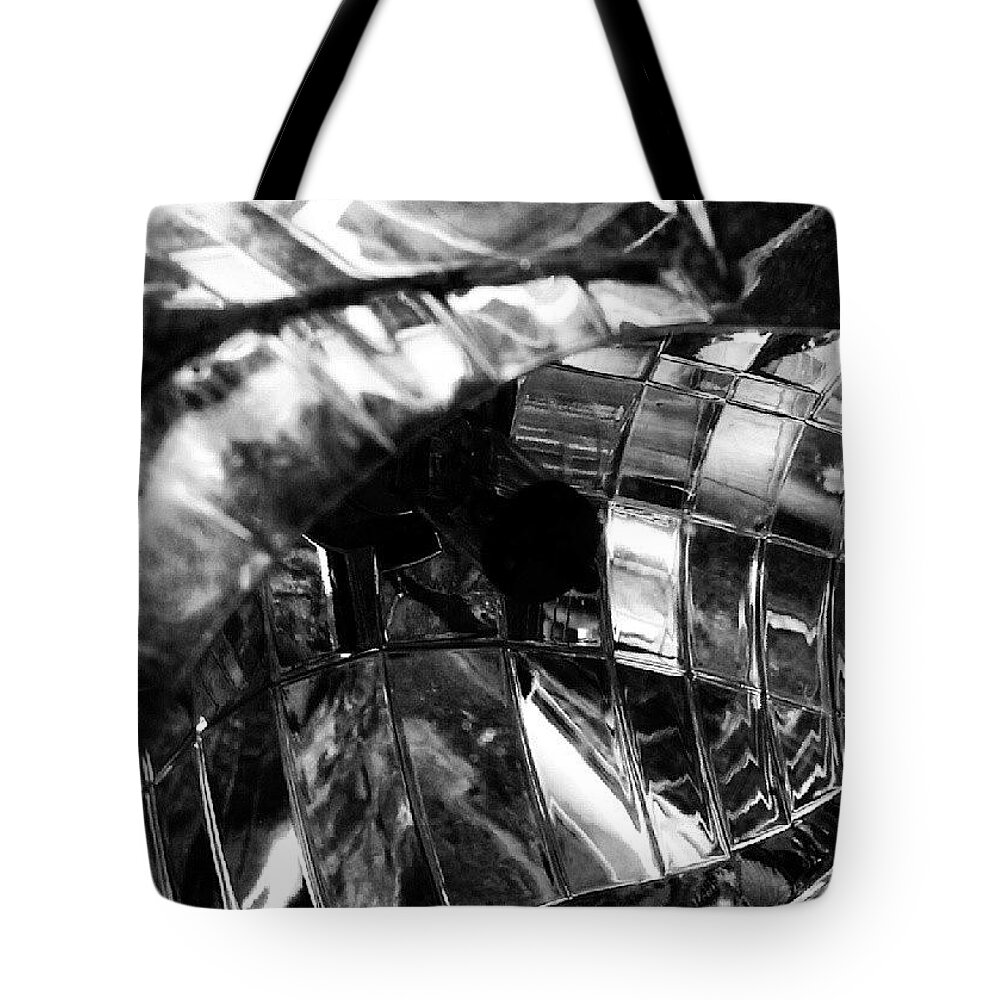 Monochromatic Tote Bag featuring the photograph Motorbike Light by Jason Roust