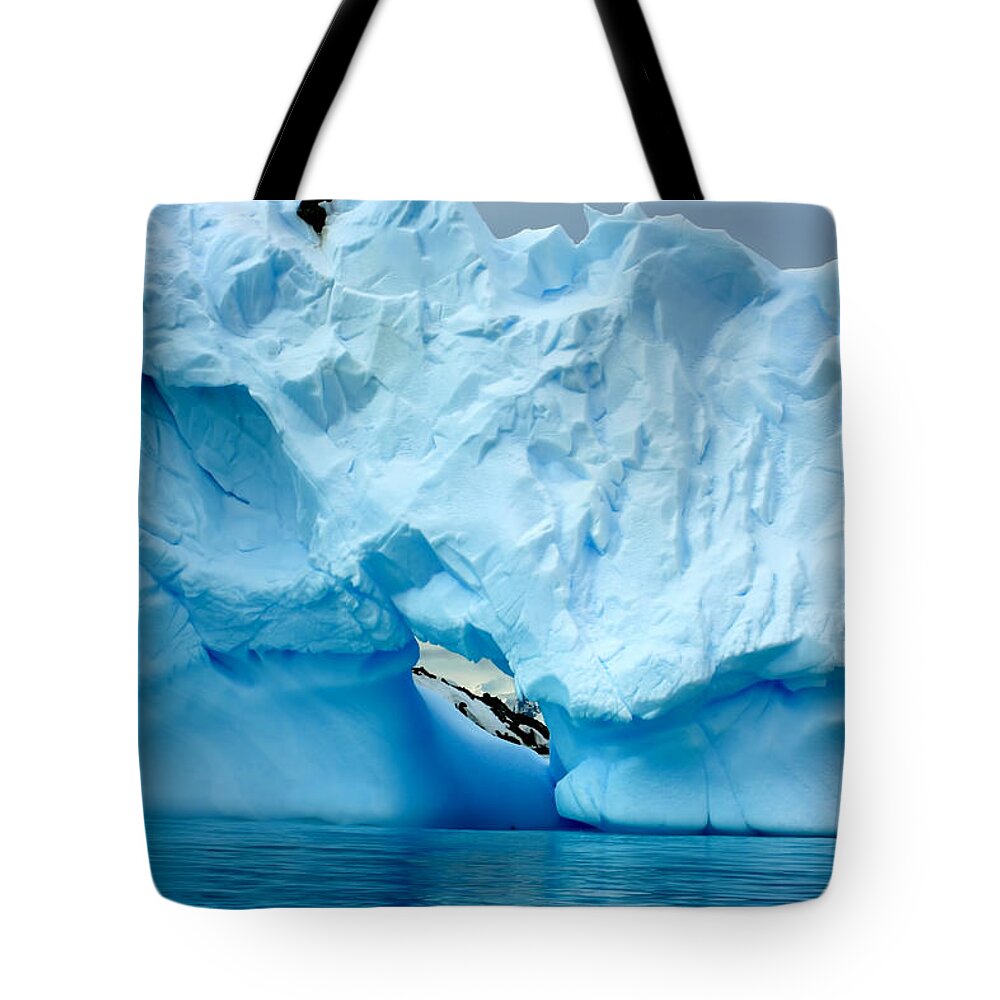 Icebergs Tote Bag featuring the photograph Blue Iceberg #4 by Amanda Stadther
