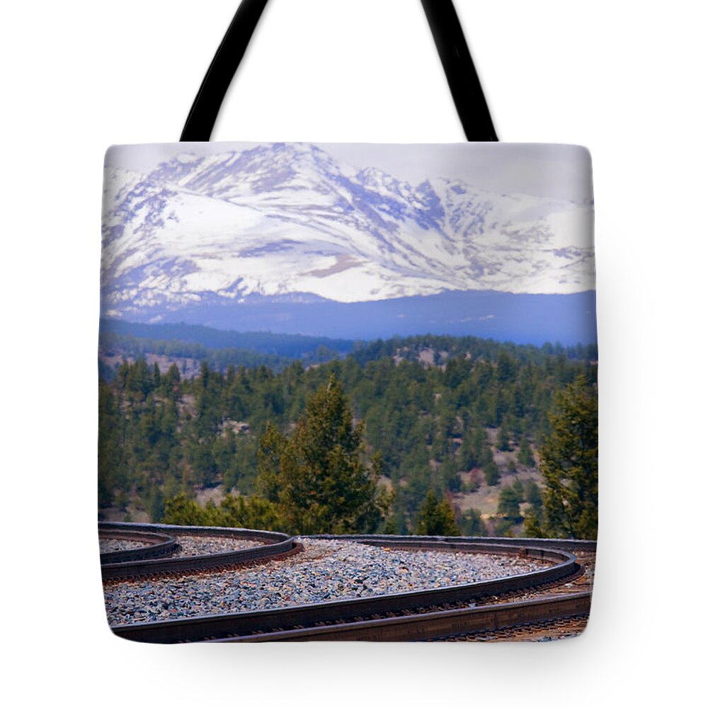 Union Pacific Tote Bag featuring the photograph Freight on the Divide #4 by Steven Krull