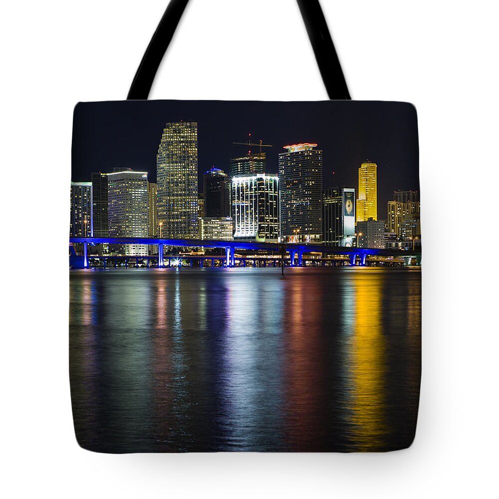 Architecture Tote Bag featuring the photograph Miami Downtown Skyline by Raul Rodriguez