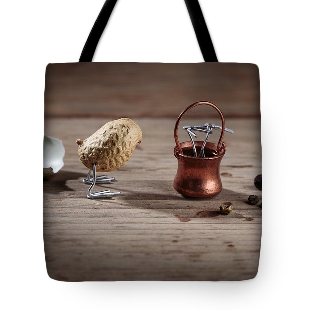Simple Things Tote Bag featuring the photograph Simple Things - Strange Birds by Nailia Schwarz