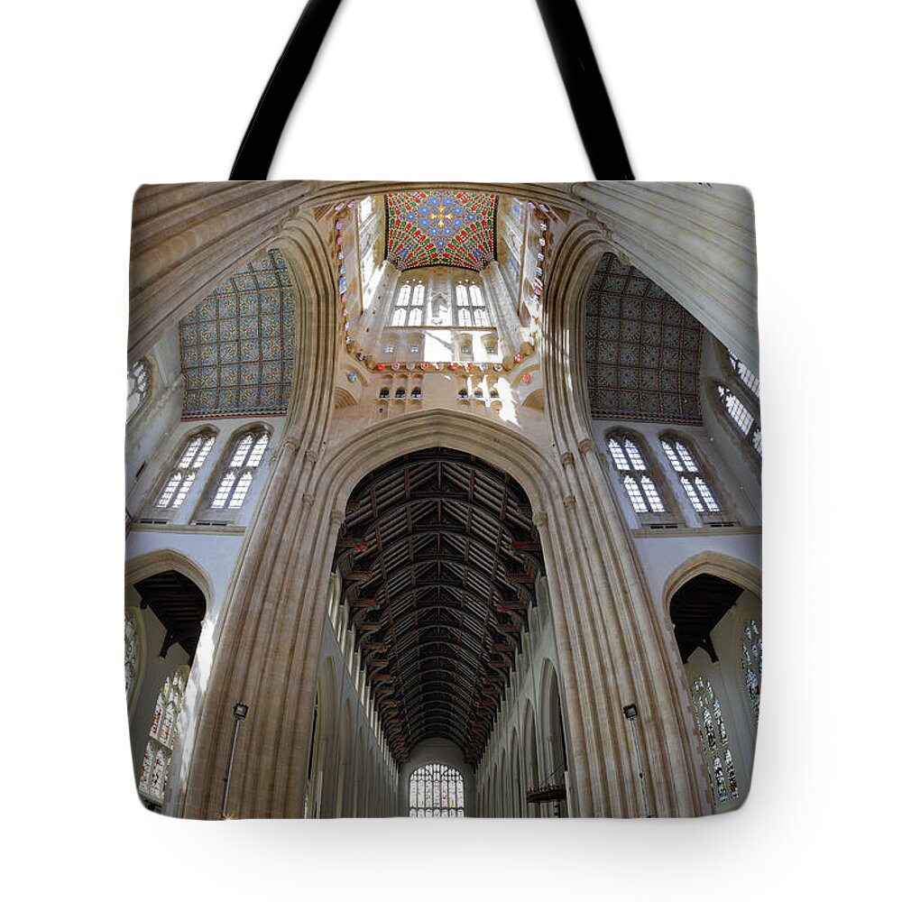  Fisheye Tote Bag featuring the photograph St Edmundsbury Cathedral #4 by Nicholas Burningham
