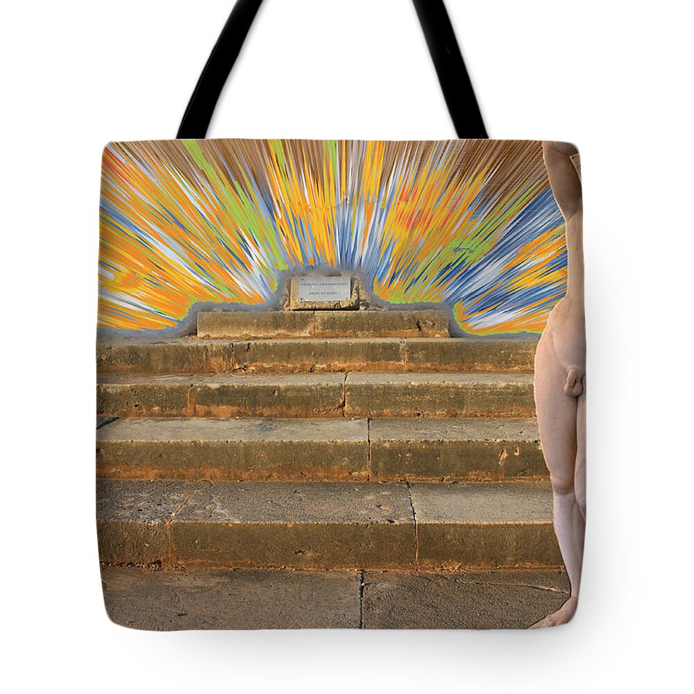 Augusta Stylianou Tote Bag featuring the digital art Temple of Apollo #7 by Augusta Stylianou