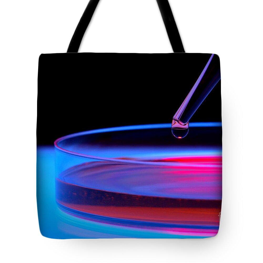 Lab Tote Bag featuring the photograph Laboratory Experiment in Science Research Lab #45 by Science Research Lab