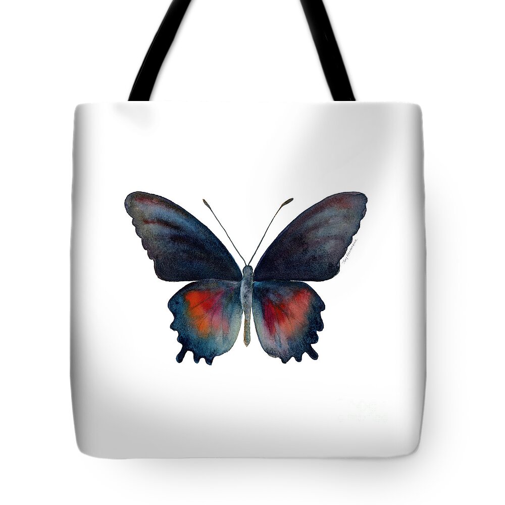 Parides Orellana Tote Bag featuring the painting 49 Parides Orellana Butterfly by Amy Kirkpatrick