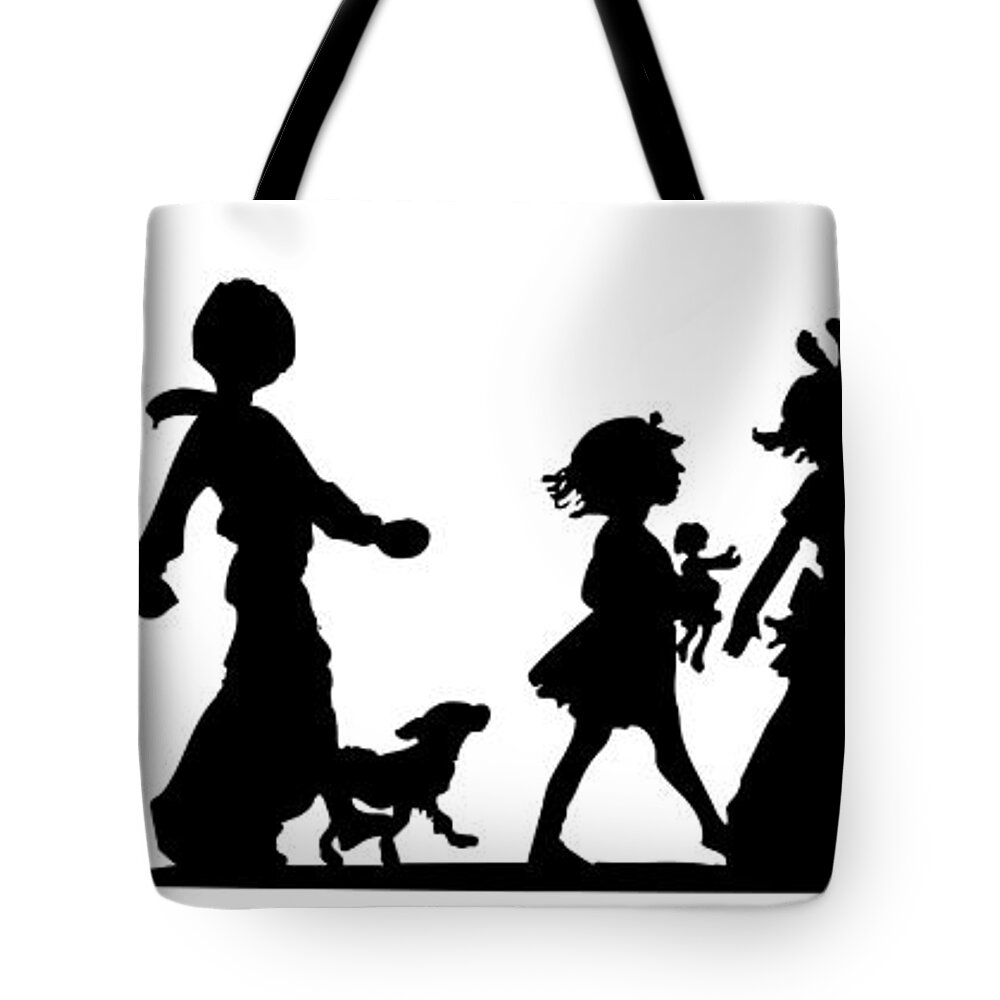 4th Of July Tote Bag featuring the digital art 4th of July Childrens Parade Panorama by Rose Santuci-Sofranko