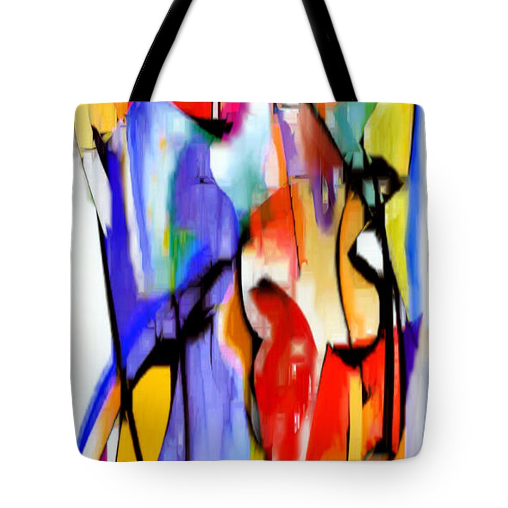 Abstract Tote Bag featuring the digital art Abstract Series IV #5 by Rafael Salazar