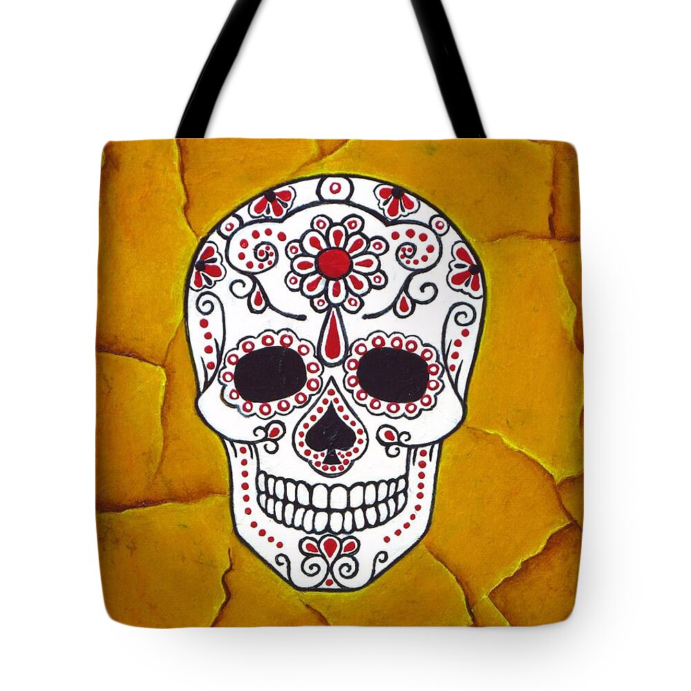 Day Of The Dead Tote Bag featuring the painting Day of the Dead by Joseph Sonday