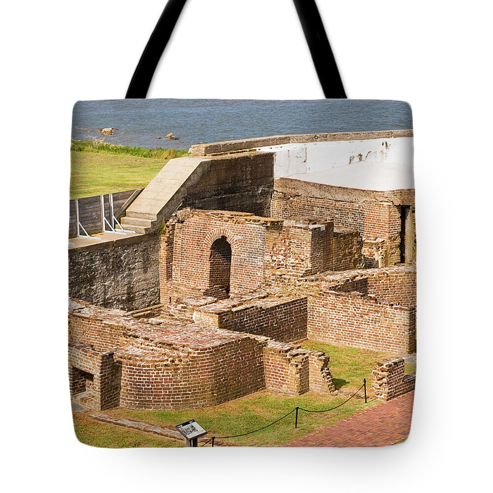 Charleston Tote Bag featuring the photograph Fort Sumter, Sc #5 by Millard H. Sharp