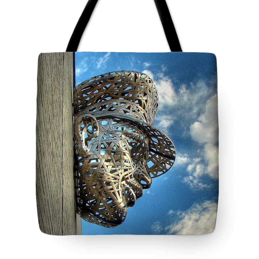 Police Tote Bag featuring the photograph Thin Blue Line by Farol Tomson
