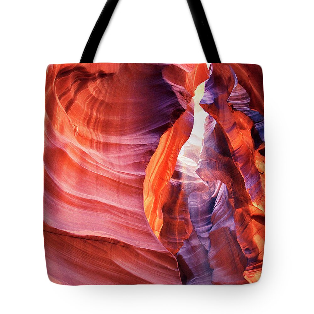 Native American Reservation Tote Bag featuring the photograph Upper Antelope Canyon #5 by Powerofforever