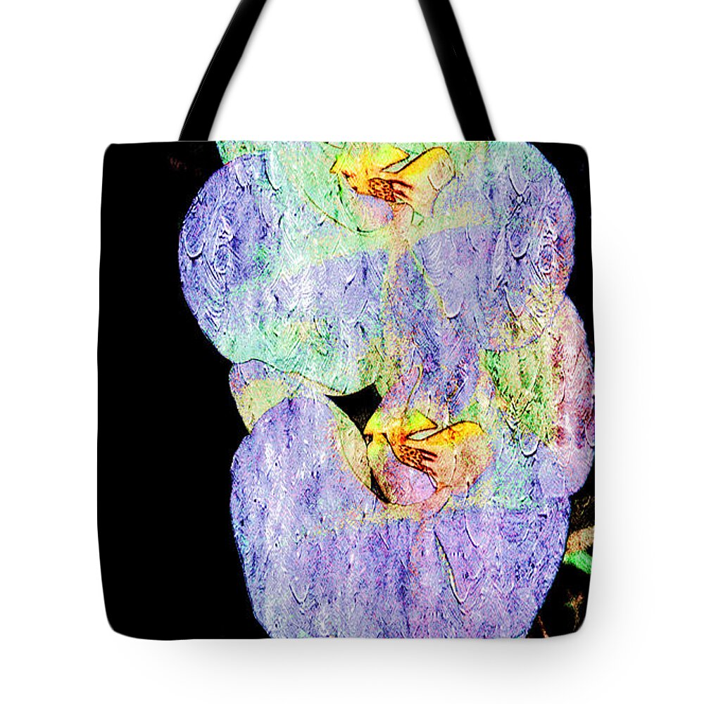 Interior Tote Bag featuring the painting Orchids in Violet Blue by Xueyin Chen