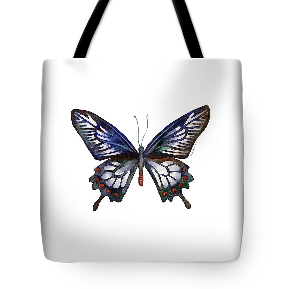 Ceylon Tote Bag featuring the painting 54 Ceylon Rose Butterfly by Amy Kirkpatrick
