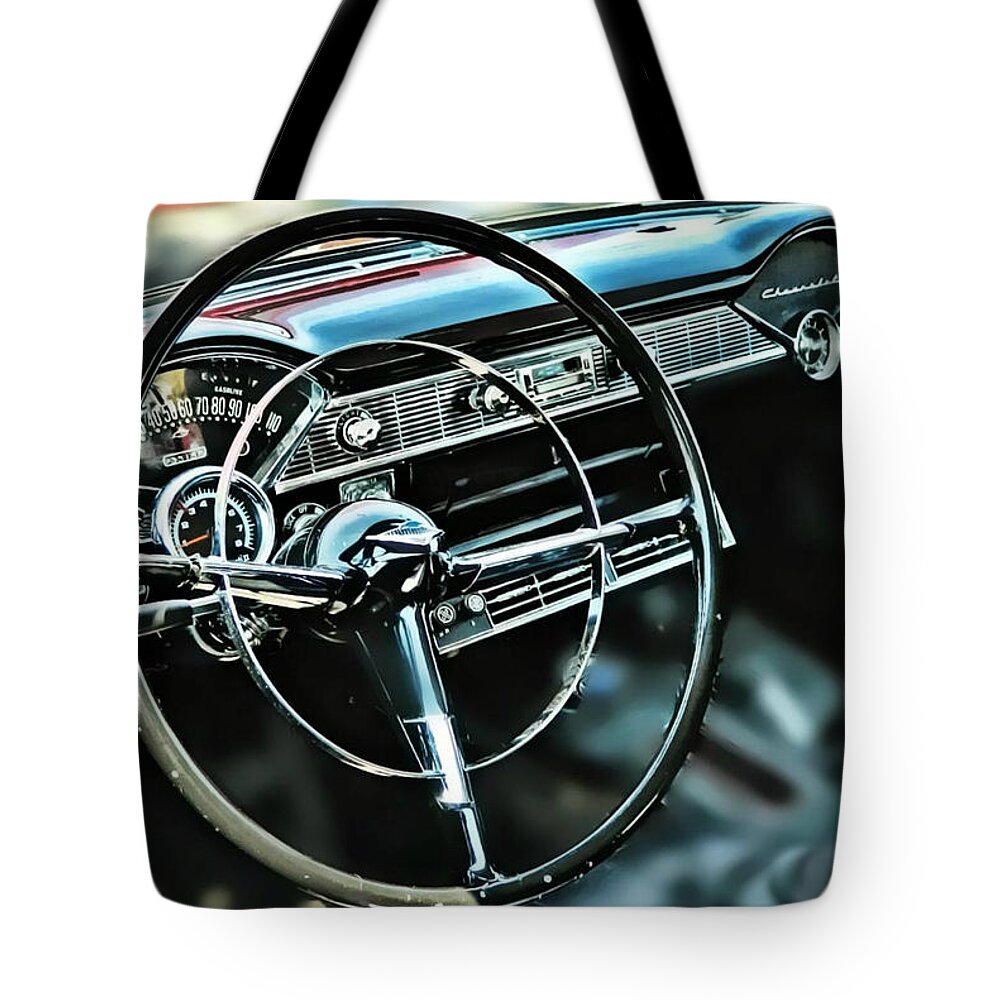 Victor Montgomery Tote Bag featuring the photograph '55 Dash #55 by Vic Montgomery