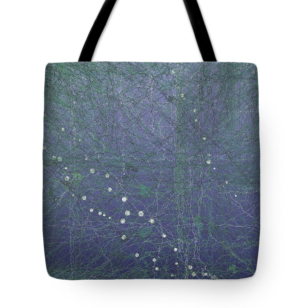 Abstract Tote Bag featuring the digital art 5x7.l.1.13 by Gareth Lewis