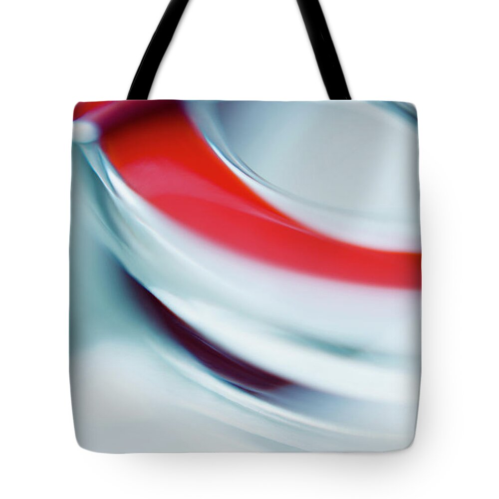 Curve Tote Bag featuring the photograph Abstract Colored Forms And Light #6 by Ralf Hiemisch