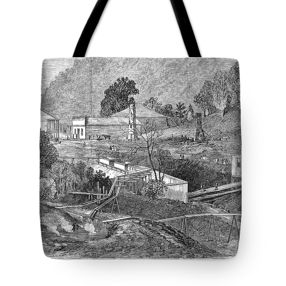 1873 Tote Bag featuring the painting Arkansas Hot Springs #6 by Granger