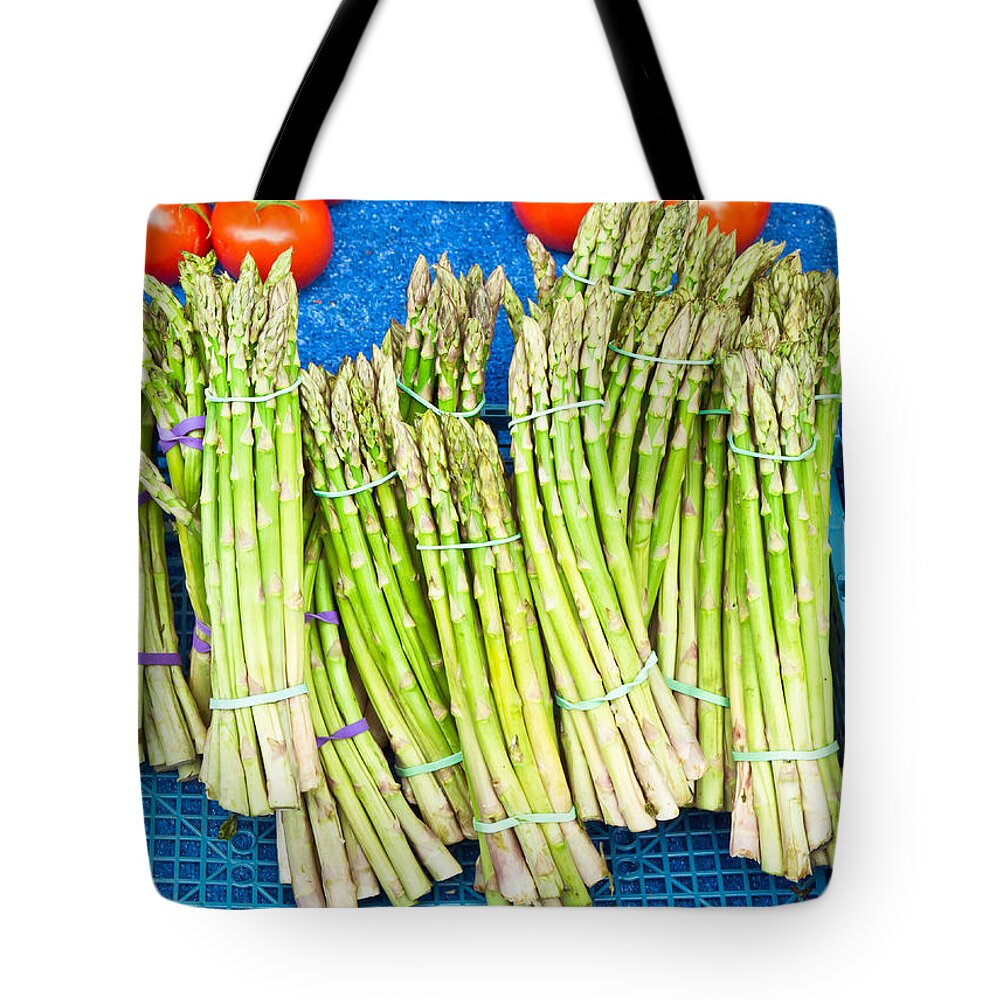 Agricultural Tote Bag featuring the photograph Asparagus #6 by Tom Gowanlock