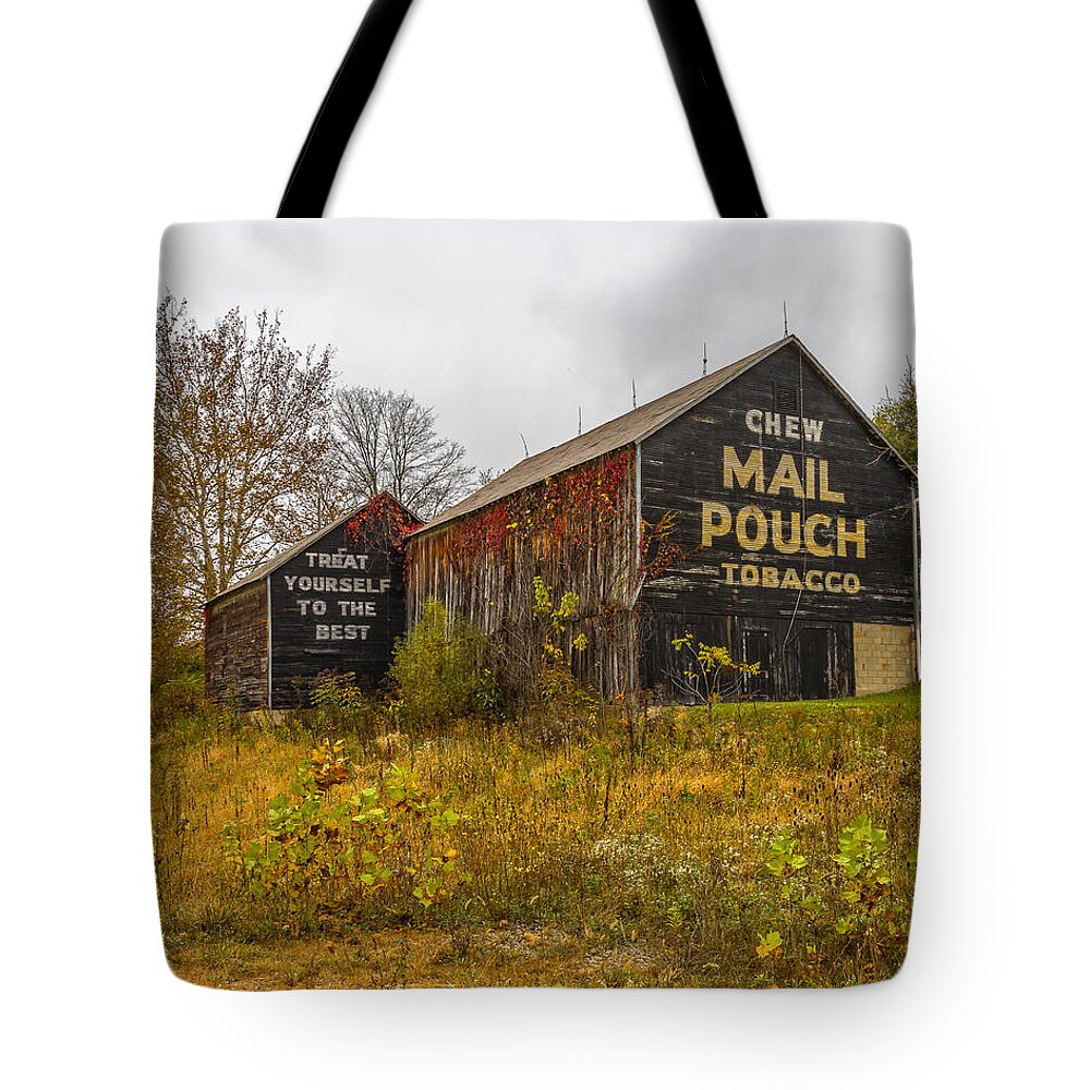 Aged Tote Bag featuring the photograph Mail Pouch #6 by Jack R Perry