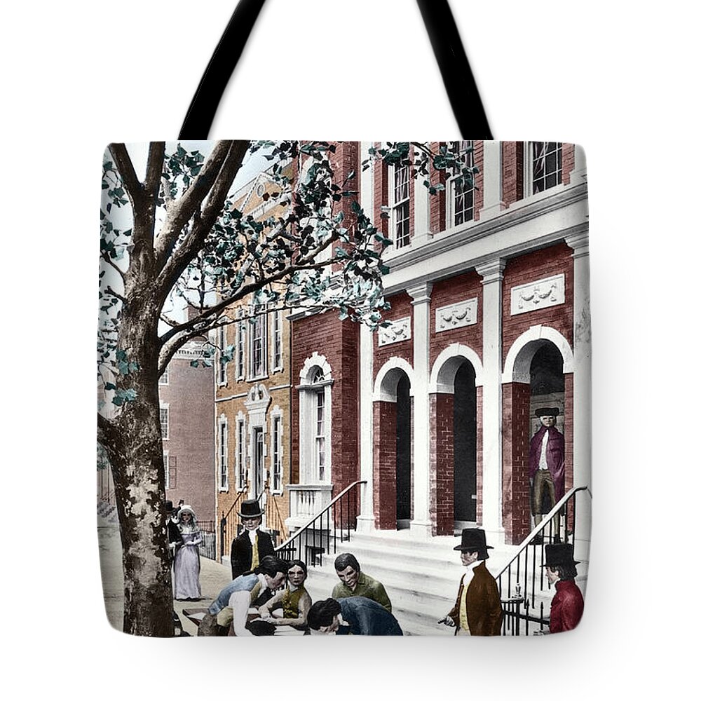 1792 Tote Bag featuring the painting New York Stock Exchange #6 by Granger