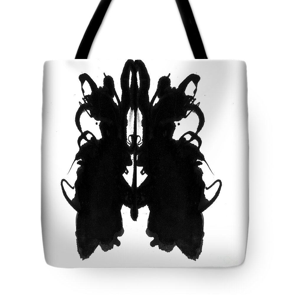 Psychology Tote Bag featuring the photograph Rorschach Type Inkblot #6 by Spencer Sutton