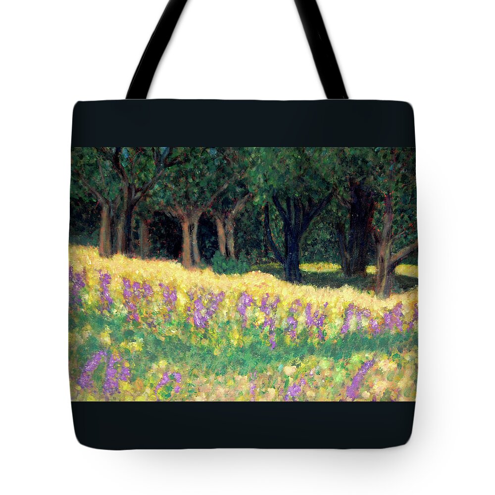 Texas Tote Bag featuring the painting Texas Gold #2 by Carolyn Donnell