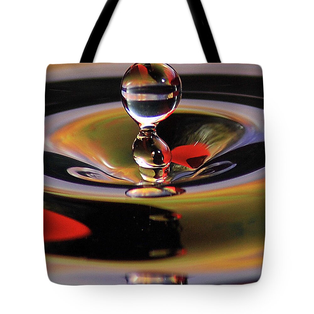 Water Drops Tote Bag featuring the photograph Untitled #6 by Gene Tatroe