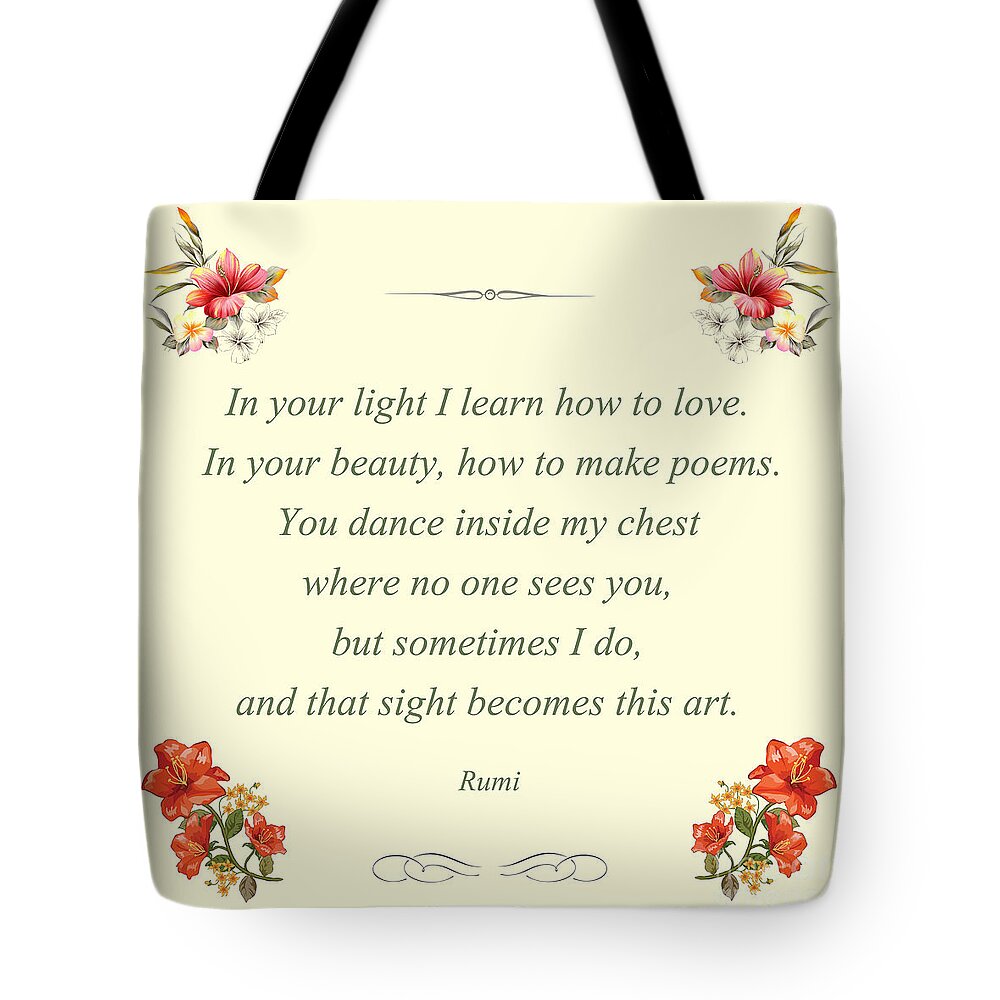 Rumi Tote Bag featuring the photograph 60- Rumi by Joseph Keane