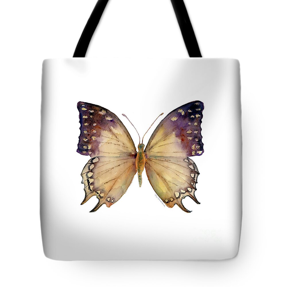 Great Nawab Butterfly Tote Bag featuring the painting 63 Great Nawab Butterfly by Amy Kirkpatrick