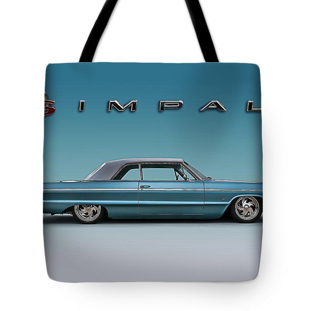 Impala Tote Bag featuring the digital art '64 Impala SS by Douglas Pittman